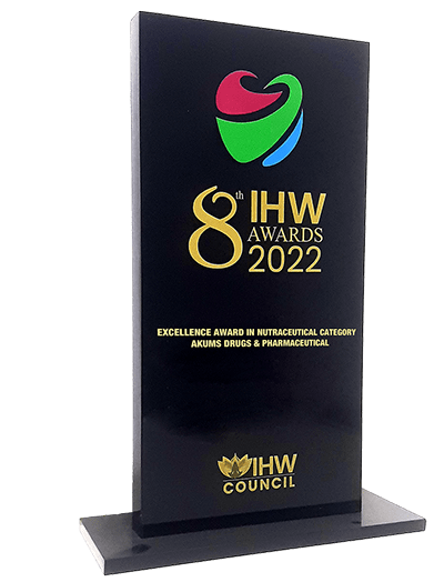 Akums awarded as Excellence-Award-in-Nutraceutical-category-2023-by-IHW-council